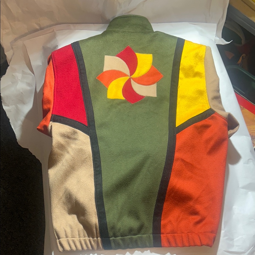 Steve Evans Colorful Wool Patchwork Jacket (No Si… - image 3